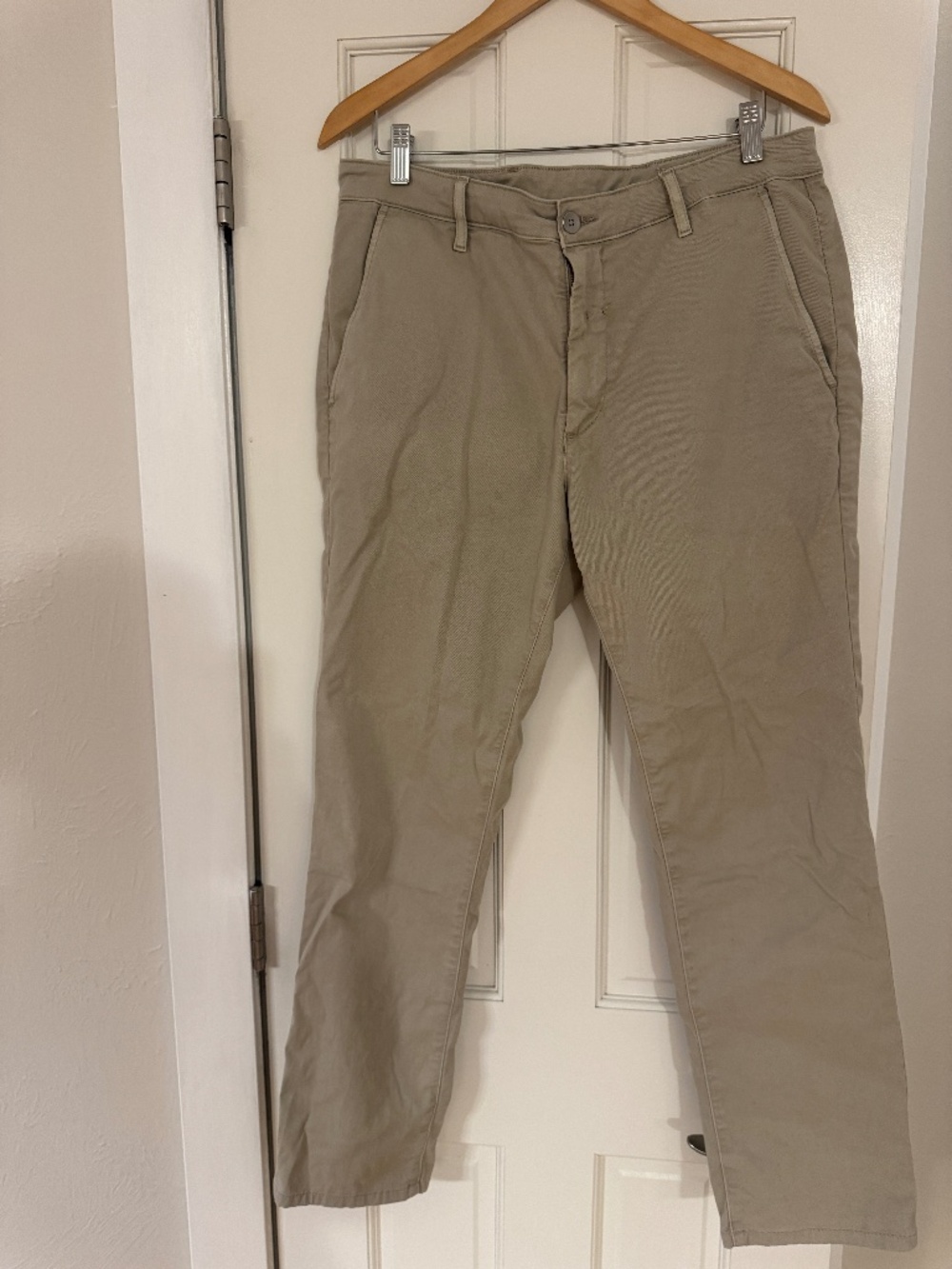 AG Adriano Goldschmied Marshall Slim Trouser Pants Men's 34 Khaki Stretch
